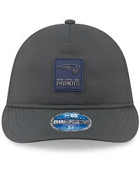 New Era Men's Charcoal England Patriots 2025 Sideline Cold Weather Retro Crown 59FIFTY Fitted Hat