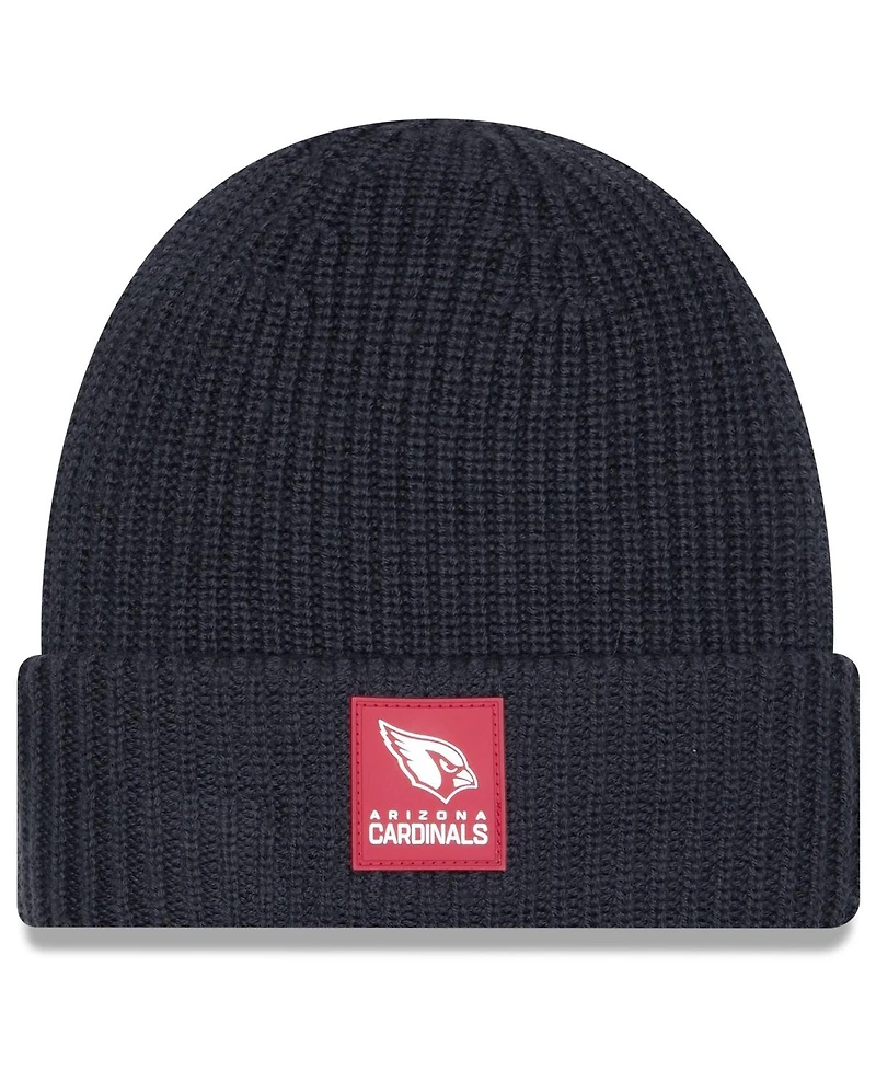 New Era Men's Charcoal Arizona Cardinals 2025 Sideline Cold Weather Cuffed Knit Hat