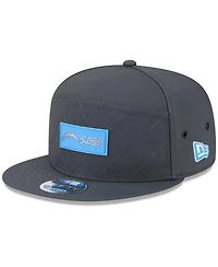 New Era Men's Charcoal Los Angeles Chargers 2025 Sideline Cold Weather Split Panel 9FIFTY Snapback Hat