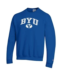 Champion Men's Royal Byu Cougars Arch Over Logo Pullover Sweatshirt