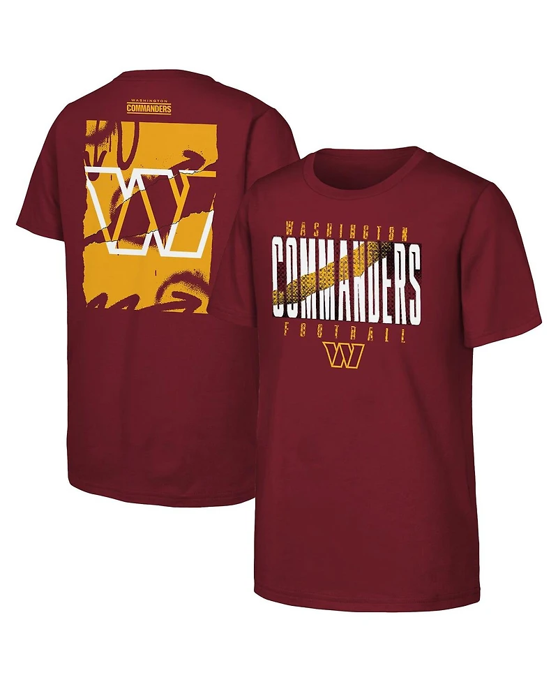 Outerstuff Big Boys and Girls Burgundy Washington Commanders Posterize T-Shirt