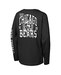 Outerstuff Big Boys and Girls Black Chicago Bears Rumble Long Sleeve T-Shirt