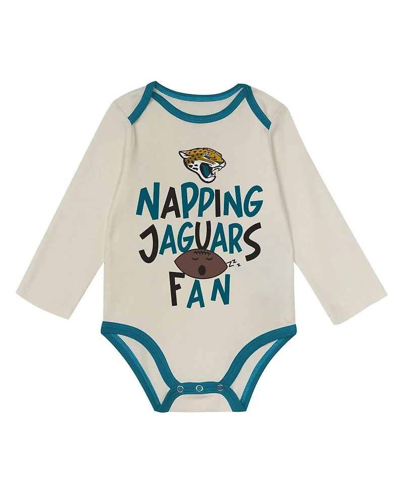 Outerstuff Baby Boys and Girls 3-Pack Jacksonville Jaguars Little Champ Bodysuit Set