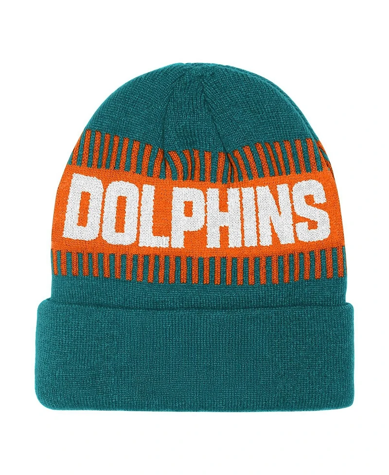 Outerstuff Big Boys and Girls Aqua Miami Dolphins Bright Lights Cuffed Knit Hat