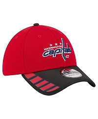 New Era Men's Red Washington Capitals Visor Hit 39THIRTY Flex Hat