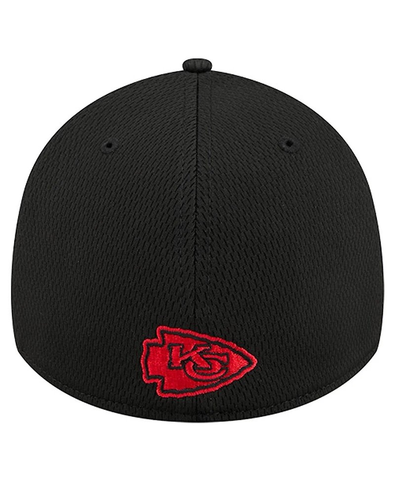 New Era Men's Black Kansas City Chiefs Scoreboard 39THIRTY Flex Hat