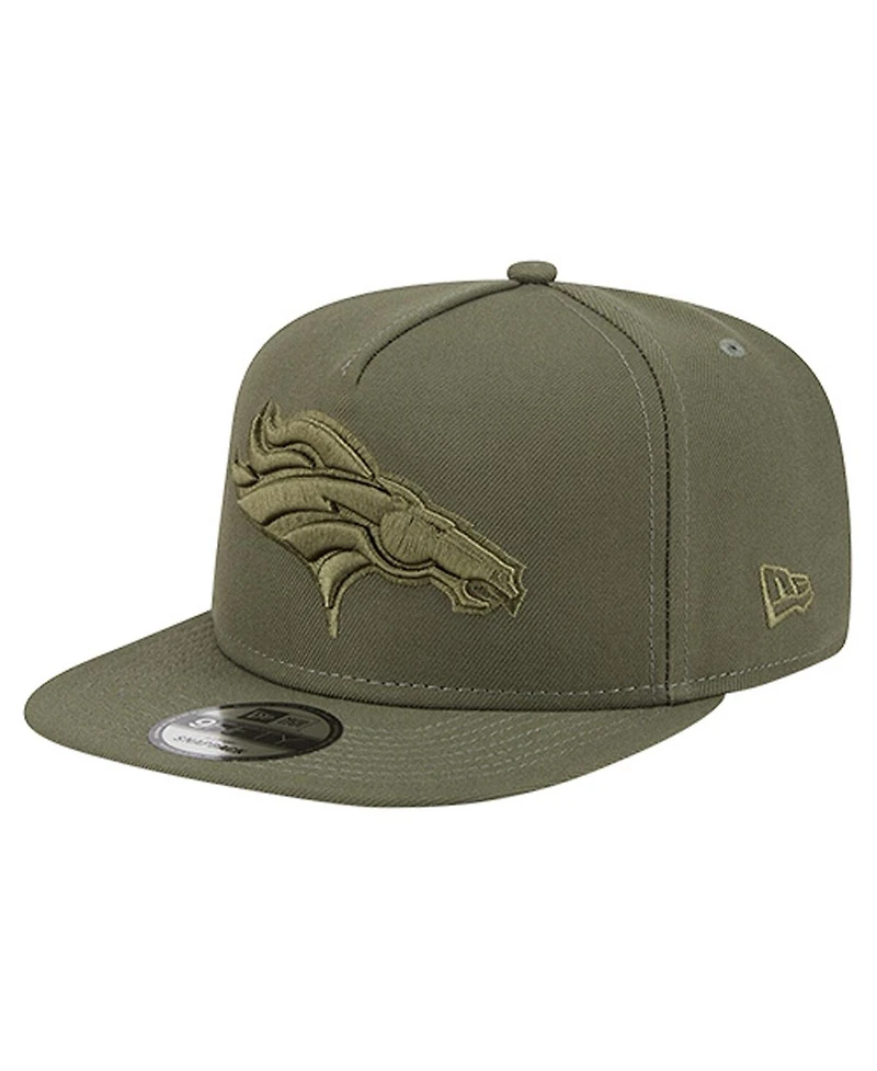 New Era Big Boys and Girls Olive Denver Broncos Color Pack A-Frame 9FIFTY Snapback Hat