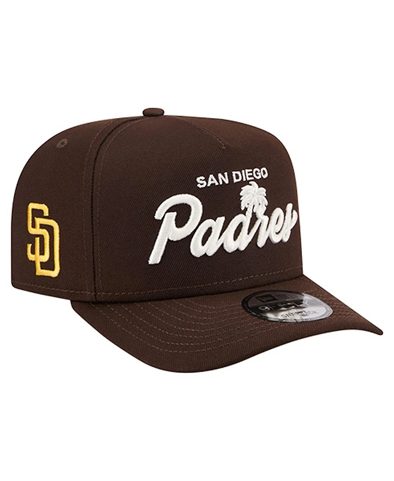 New Era Men's Brown San Diego Padres Local Play A-Frame 9FIFTY Snapback Hat