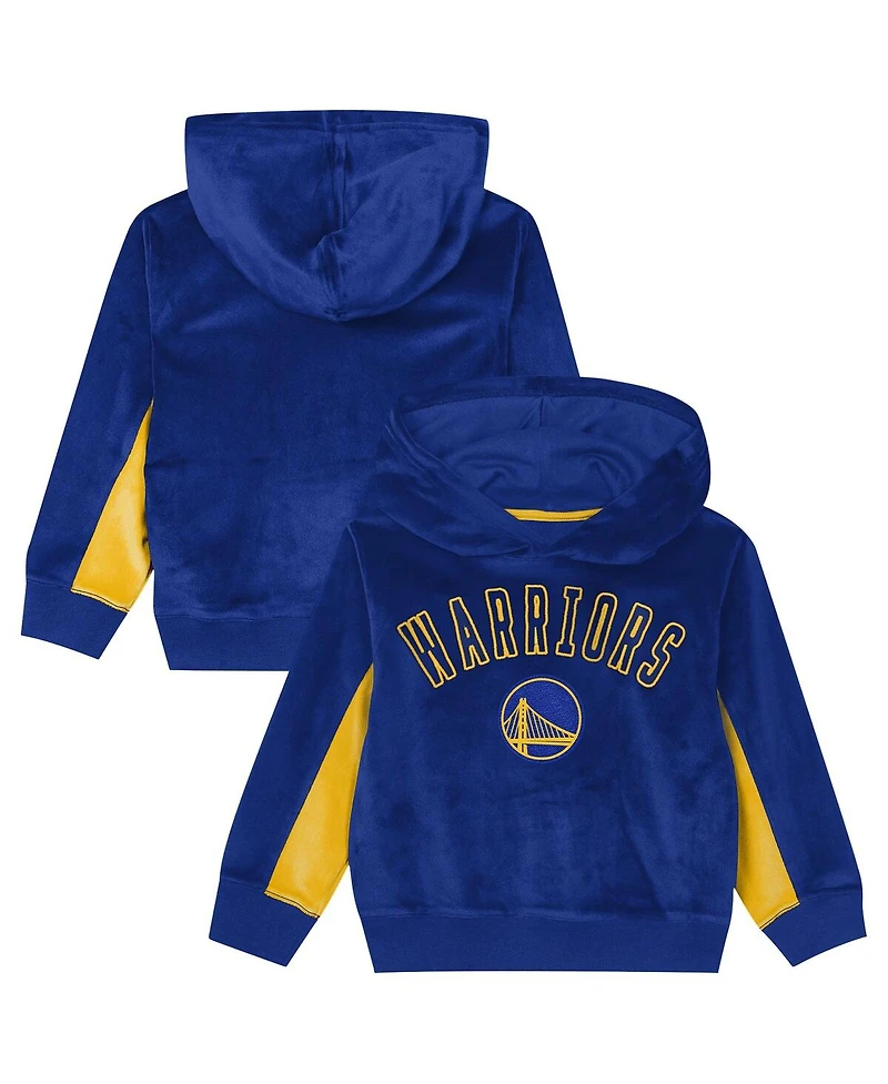 Outerstuff Preschool Royal Golden State Warriors Velour Hoodie