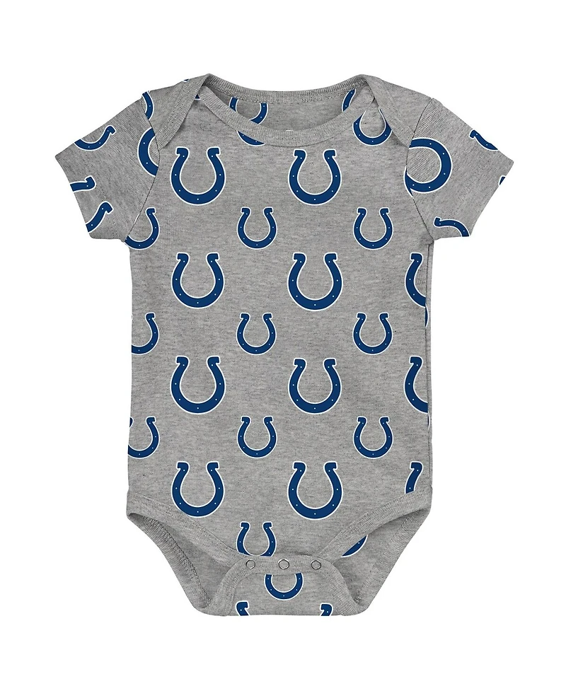 Outerstuff Newborn 3-Pack Indianapolis Colts Little Tike Bodysuit Set