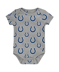 Outerstuff Newborn 3-Pack Indianapolis Colts Little Tike Bodysuit Set