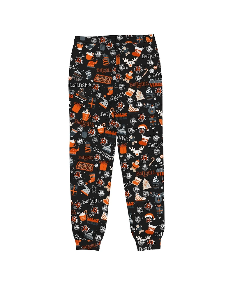 Outerstuff Preschool Black Cincinnati Bengals Chestnut Holiday Sleep Set