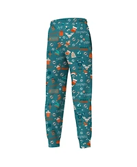 Outerstuff Big Boys and Girls Aqua Miami Dolphins Chestnut Holiday Sleep Set