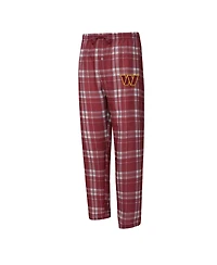 Concepts Sport Men's 2-Piece Burgundy/Gray Washington Commanders Regulate Long Sleeve T-Shirt and Plaid Pant Set