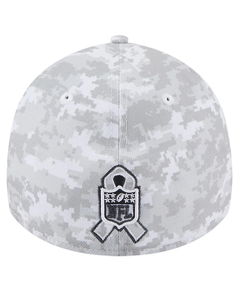 New Era Men's White Philadelphia Eagles 2025 Salute to Service Digital Camo Fan Pack 39THIRTY Flex Hat