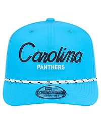New Era Men's Blue Carolina Panthers Script 9SEVENTY Adjustable Hat
