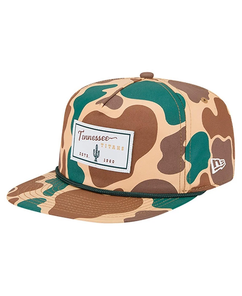 New Era Men's Camo Tennessee Titans Duck Rope 19TWENTY Adjustable Hat