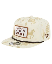 New Era Men's Cream Los Angeles Rams Desert Rose 19TWENTY Adjustable Hat