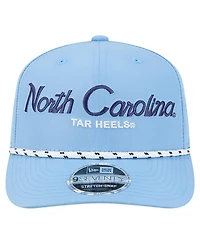 New Era Men's Carolina Blue North Carolina Tar Heels Script Performance Rope 9SEVENTY Adjustable Hat