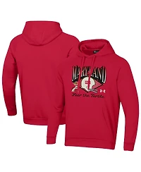 Under Armour Men's Red Maryland Terrapins Vintage Collection Rival Hoodie