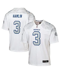Nike Big Boys and Girls Damar Hamlin White Buffalo Bills 2025 Rivalries Collection Game Jersey