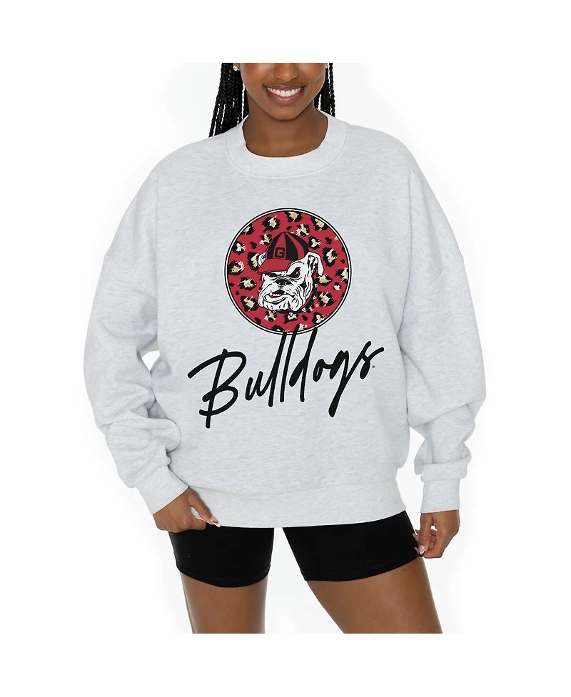 Gameday Couture Women's Ash Georgia Bulldogs Premium Fleece Pullover Sweatshirt