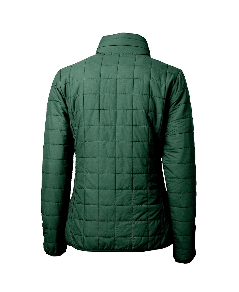 Cutter & Buck Women's Green Bay Packers Rainier PrimaLoft Eco Insulated Full-Zip Puffer Jacket