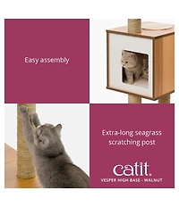 Catit Vesper Cat Furniture V-High Base, Walnut