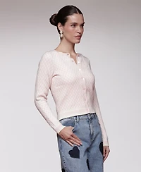 Avec Les Filles Women's Long-Sleeve Cardigan Sweater