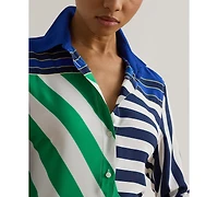 Lauren Ralph Petite Long-Sleeve Striped Shirt