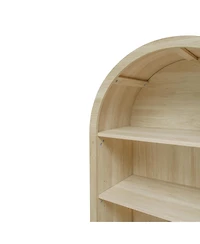 Casainc Arched Kitchen Pantry with Adjustable Shelves, Farmhouse Storage Cabinet for Kitchen, Dining, or Living Room