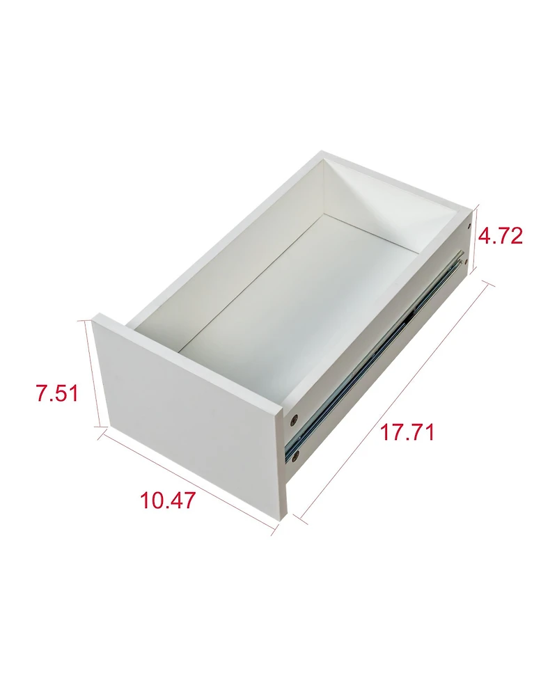 sumyeg 70.87" H Display Storage Cabinet with 4-Tier Shelves, 3 Side Drawers, and 4 Small Display Shelves for Home