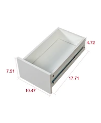 sumyeg 70.87" H Display Storage Cabinet with 4-Tier Shelves, 3 Side Drawers, and 4 Small Display Shelves for Home