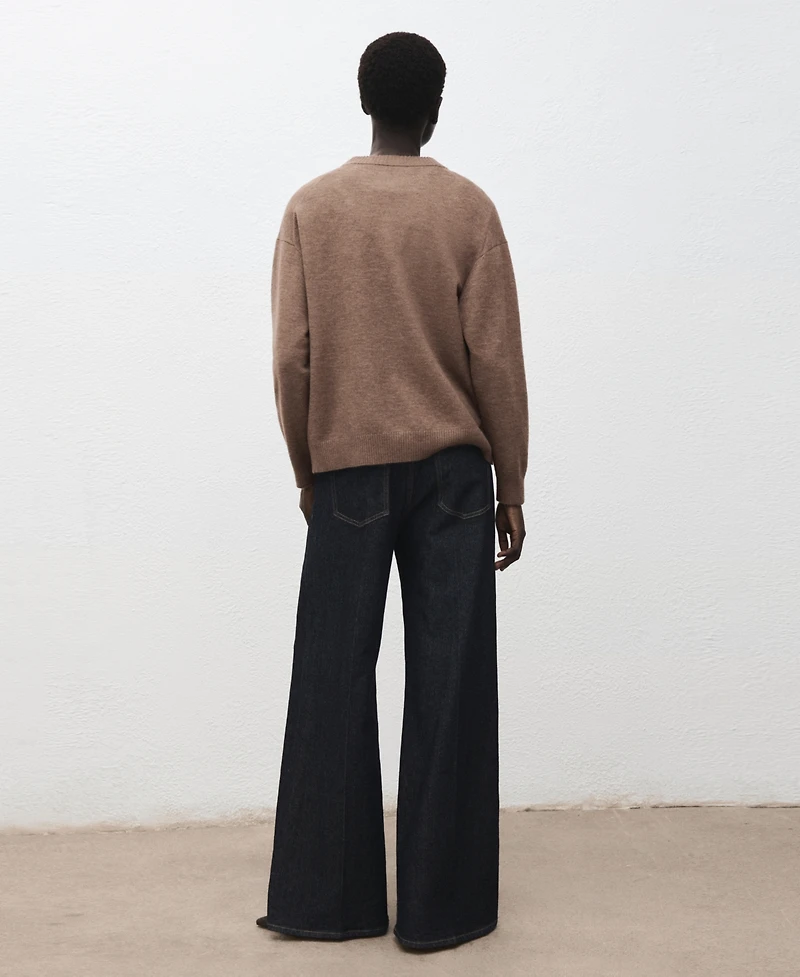 Mango Women's Ribbed Trim Oversized Sweater