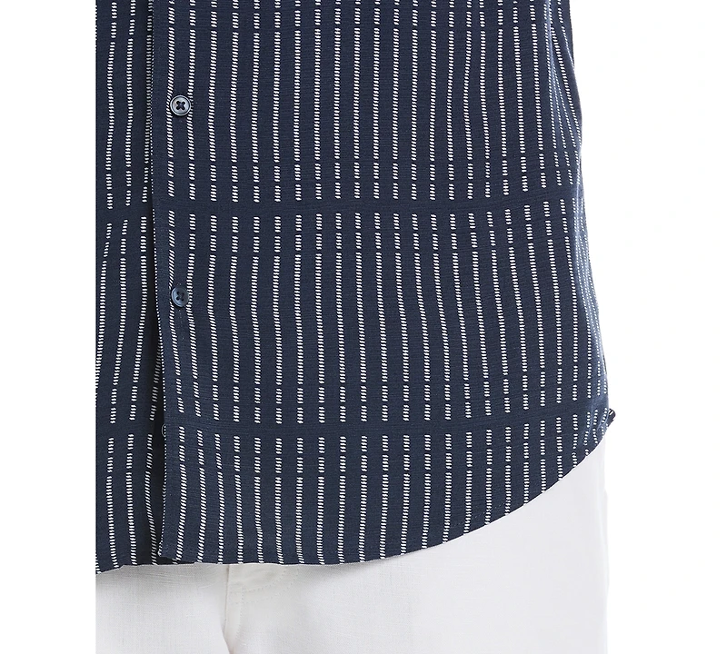 Cubavera Men's Broken Stripe Print Short-Sleeve Shirt