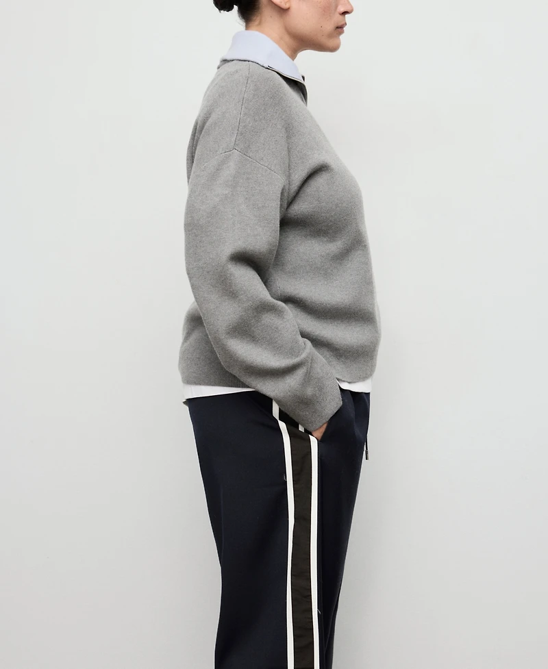 Mango Women's Contrast Stripe Straight Pants