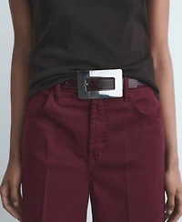 Mango Women's High-Waisted Wide-Leg Jeans