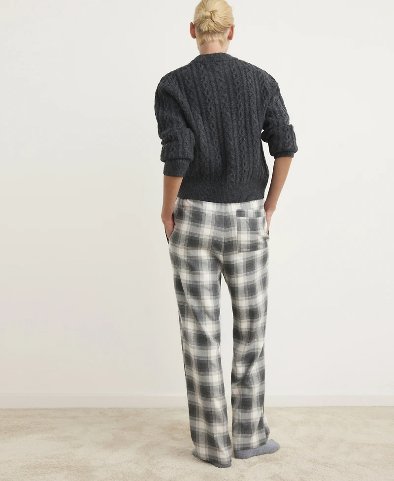 Mango Women's Checked Flannel Pants