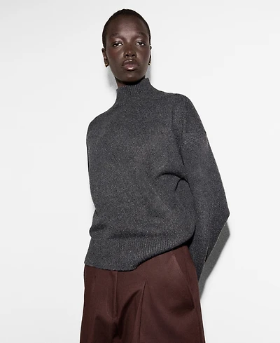 Mango Women's Cable-Knit Turtleneck Sweater