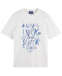 Scotch & Soda Men's Washed Graphic Regular Fit T-Shirt