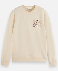 Scotch & Soda Men's Front and Back Artwork Pull-Over Sweatshirt
