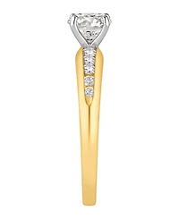 Gia Certified Diamonds Diamond Solitaire Plus Engagement Ring (1 ct. t.w.) in 14k Two-Tone Gold