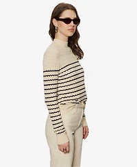 Sanctuary Women's Forever Striped Mock Neck Sweater
