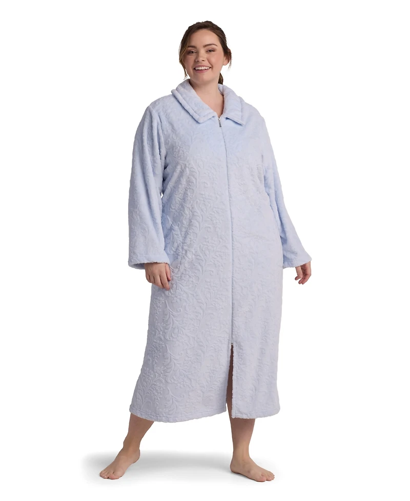 Miss Elaine Women's Long-Sleeve Solid Robe