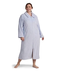 Miss Elaine Women's Long-Sleeve Solid Robe