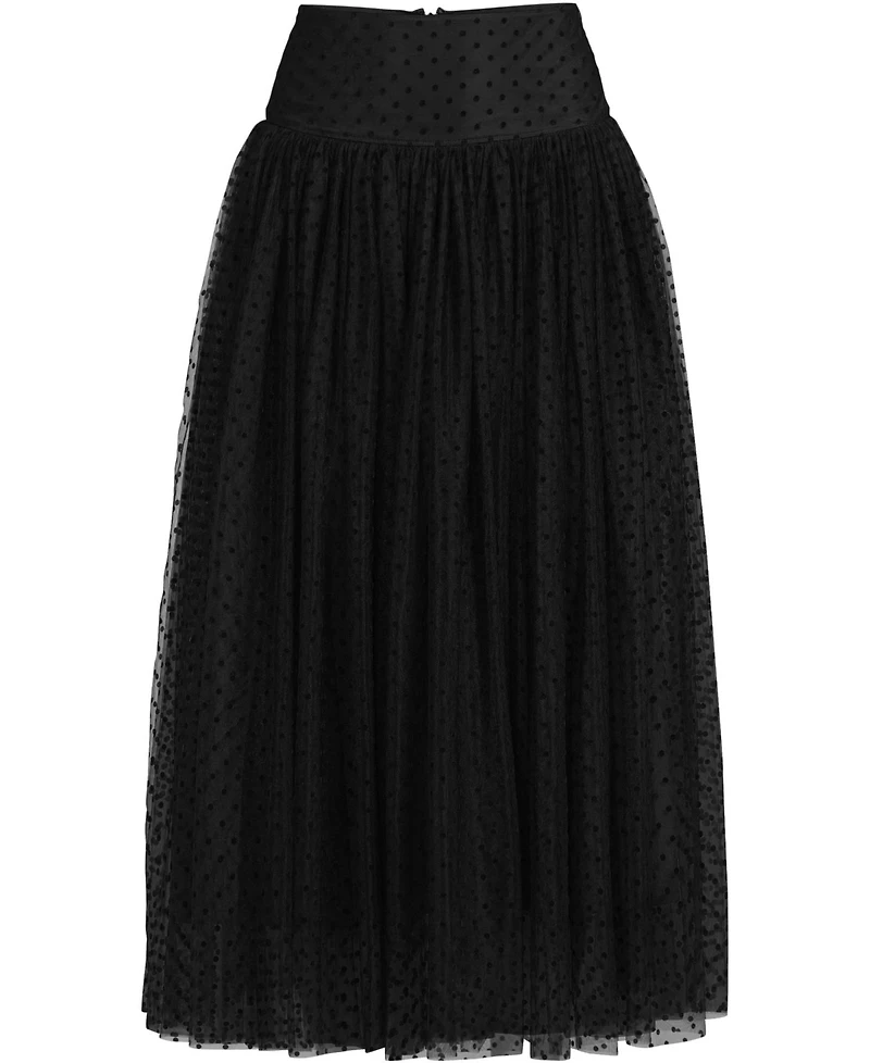 Lands' End Women's Tulle Midi Skirt