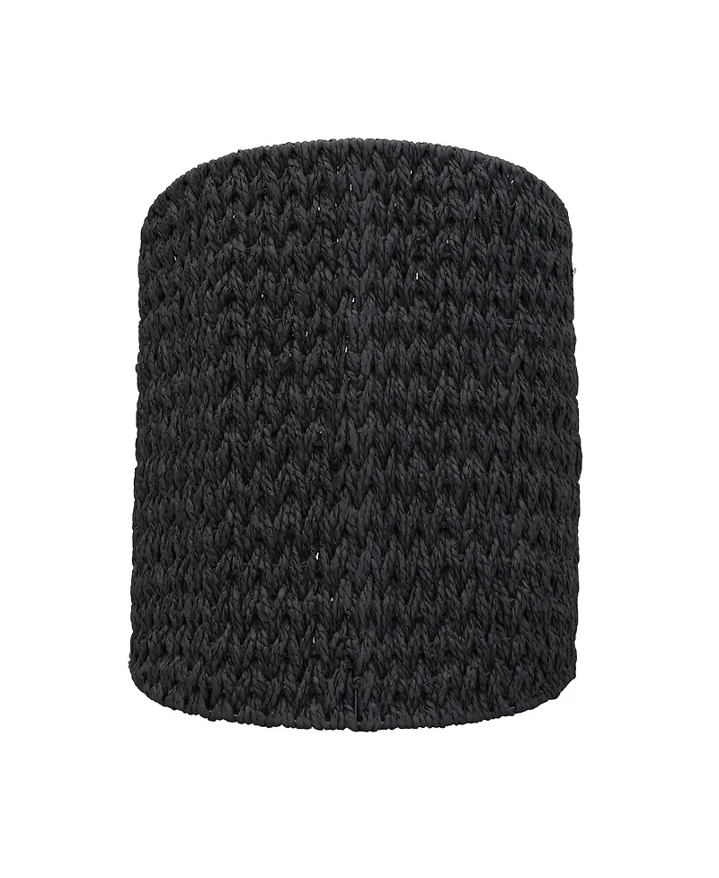 Household Essentials Oval Magazine Rack, Black Paper Rope