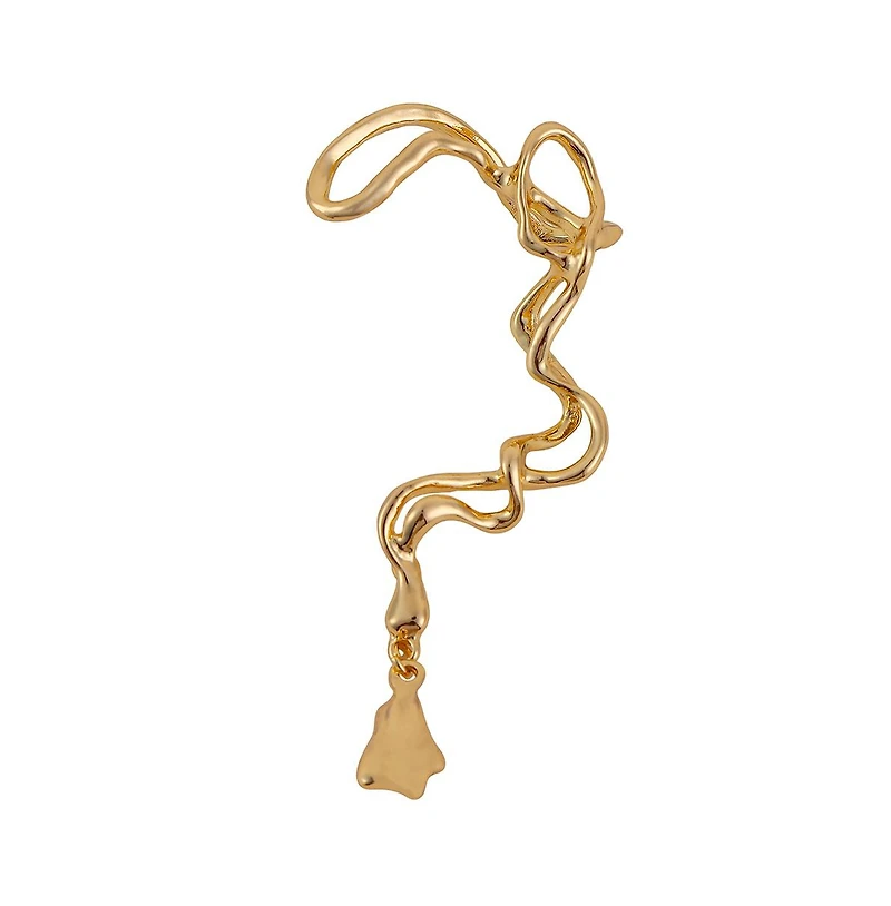 Women's The Tangle-Drop Cuff Earrings - California Gold