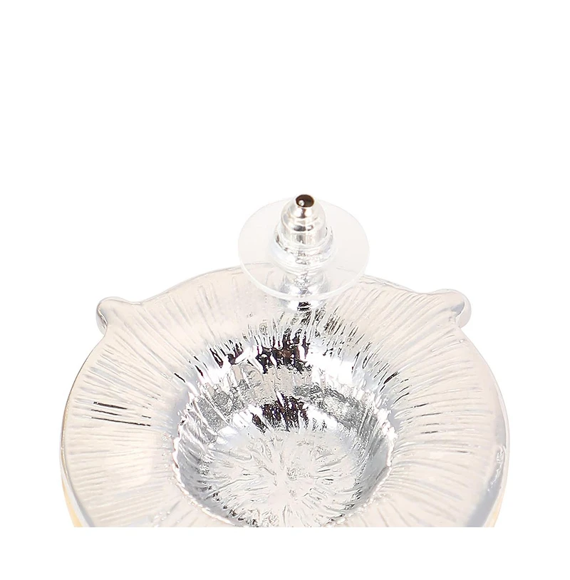 Women's The Tortoiseshell-Medallion Stud Earrings - Metallic Silver