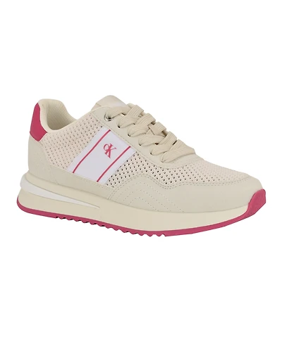Calvin Klein Women's Palimer Mesh Retro Lace-Up Sneakers